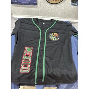 Mexico Black Baseball Jersey Size XXL